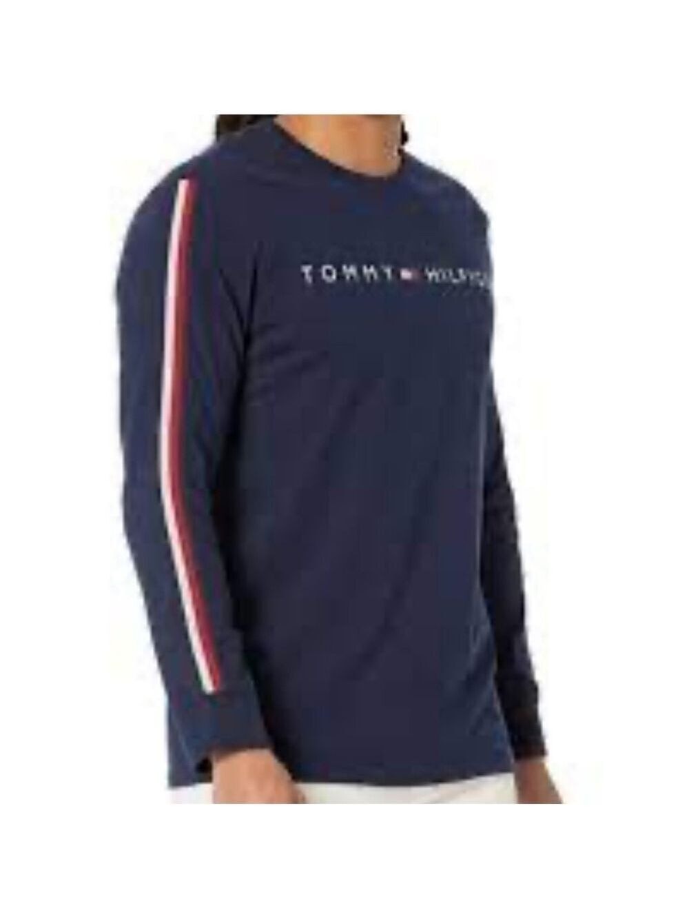 TOMMY HILFIGER Adaptive Collection Logo Stripe Long-Sleeve T-Shirt